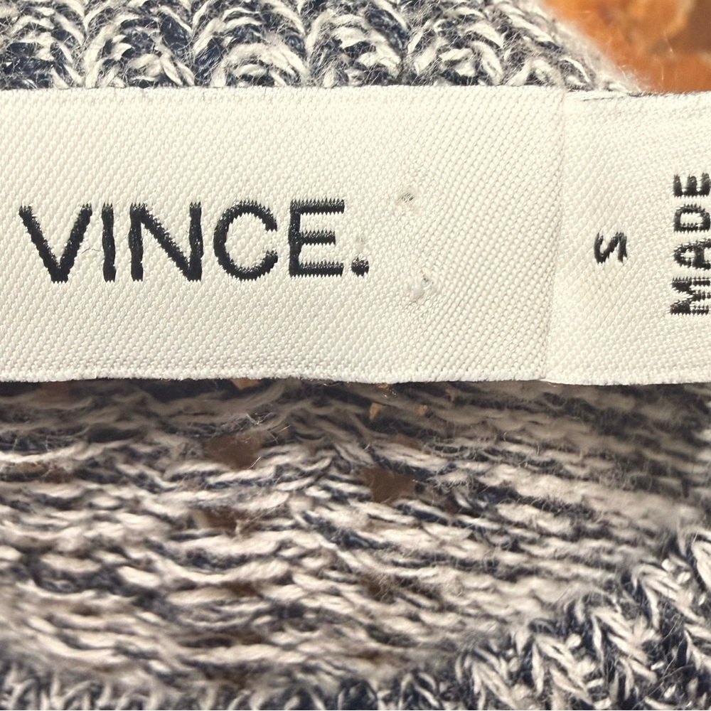Vince | Marled Knit Blue Crew Neck Sweater | Sz S - Picture 5 of 7